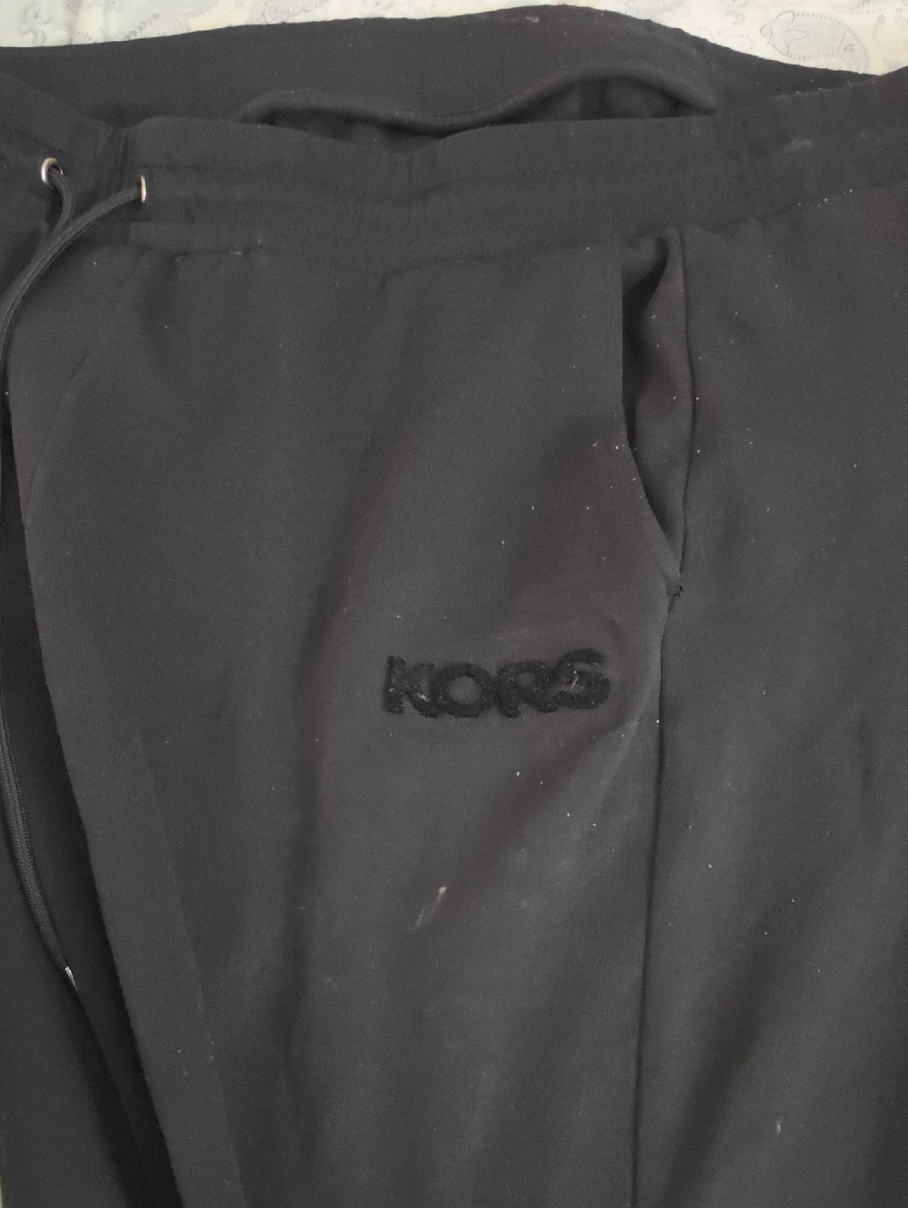 Michael Kors Kids Black Jogger Sweatpants with Embroidered Logo